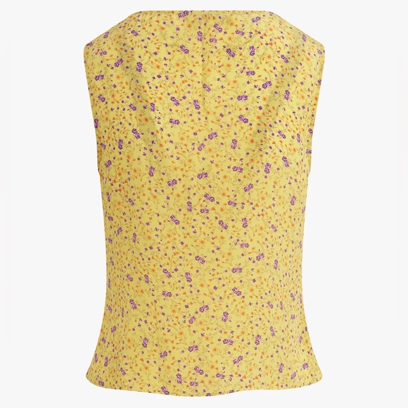 NWT Favorite Daughter The Gwen Top Tie Front Sleeveless Silk Blouse - Picture 9 of 16